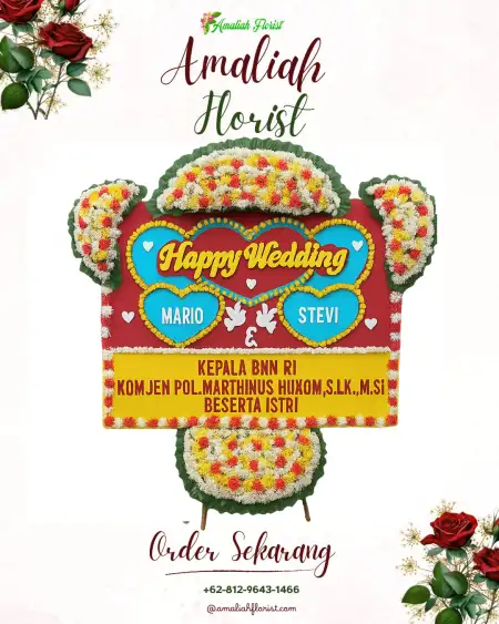 Papan Bunga Pernikahan Cikatapis